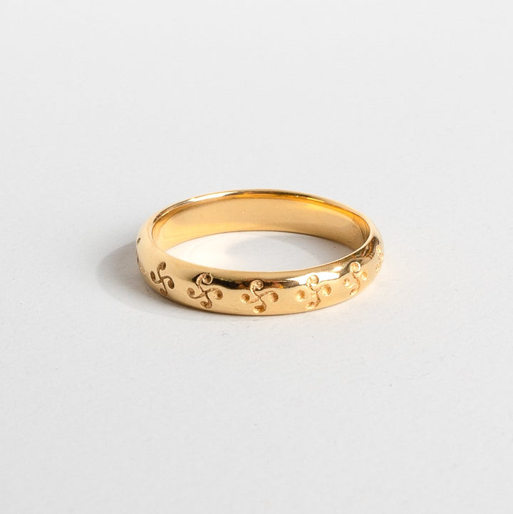 Bague demi jonc Croix Basques