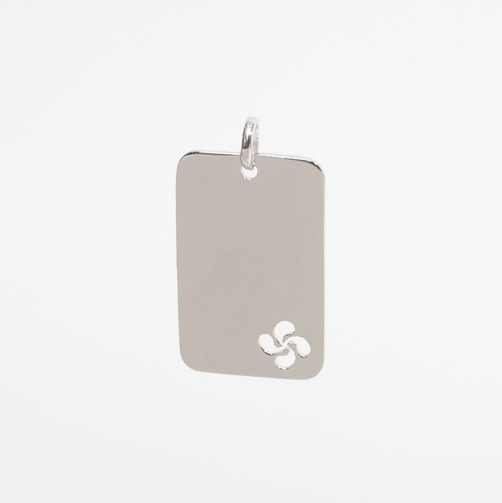 Pendentif Plaque Rectangle Croix GM